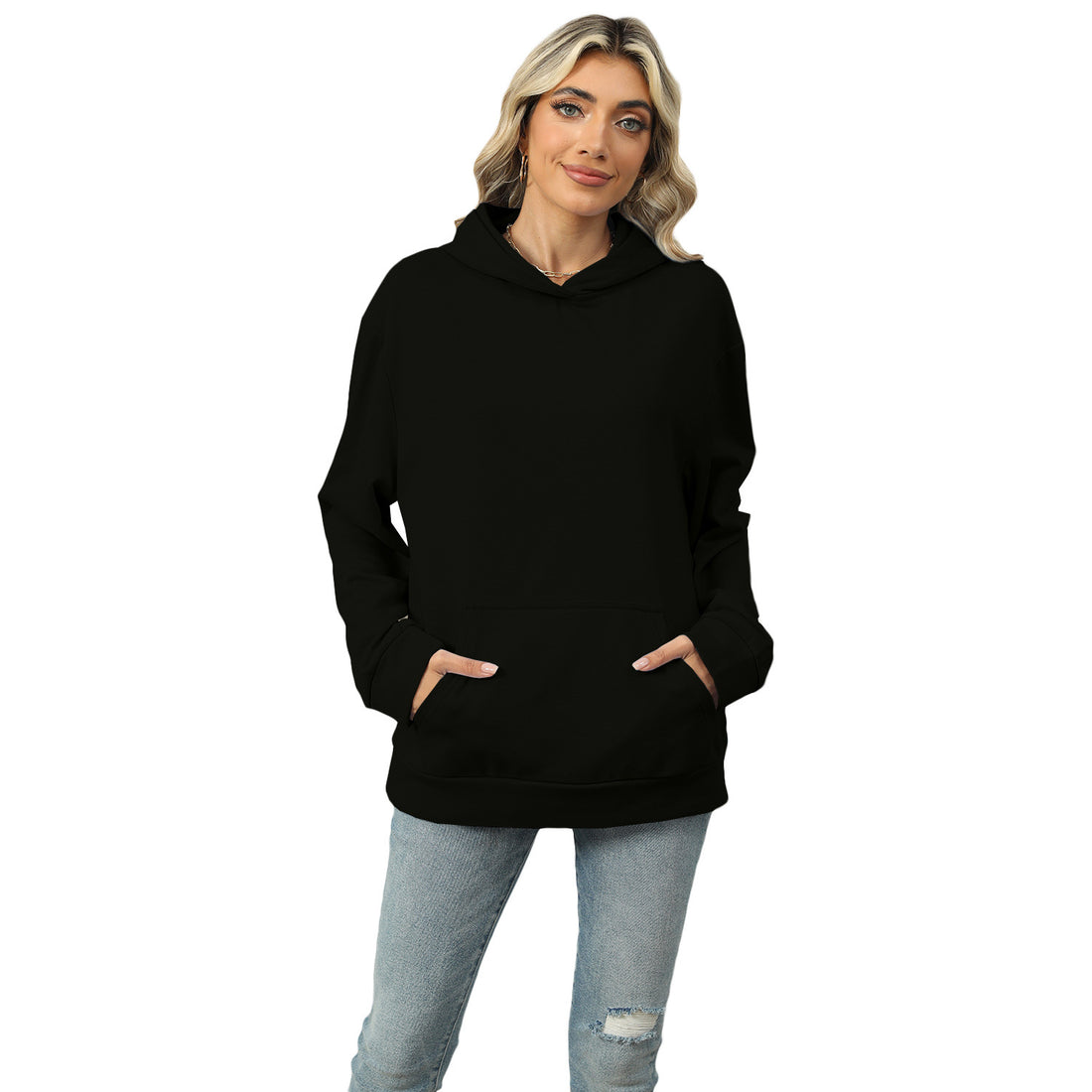 Casual Hooded Pocket Sweatshirt Dames